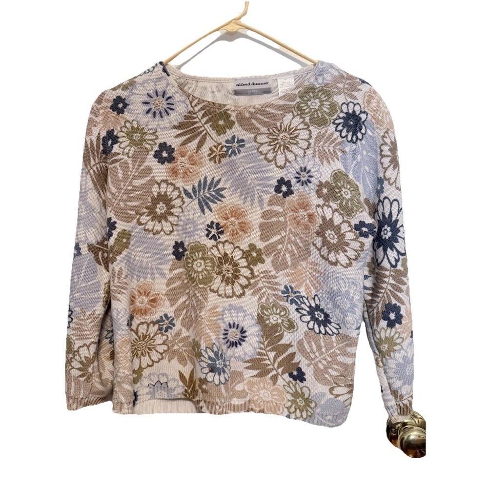 Women's Alfred Dunner Floral Sweater Petite Medium